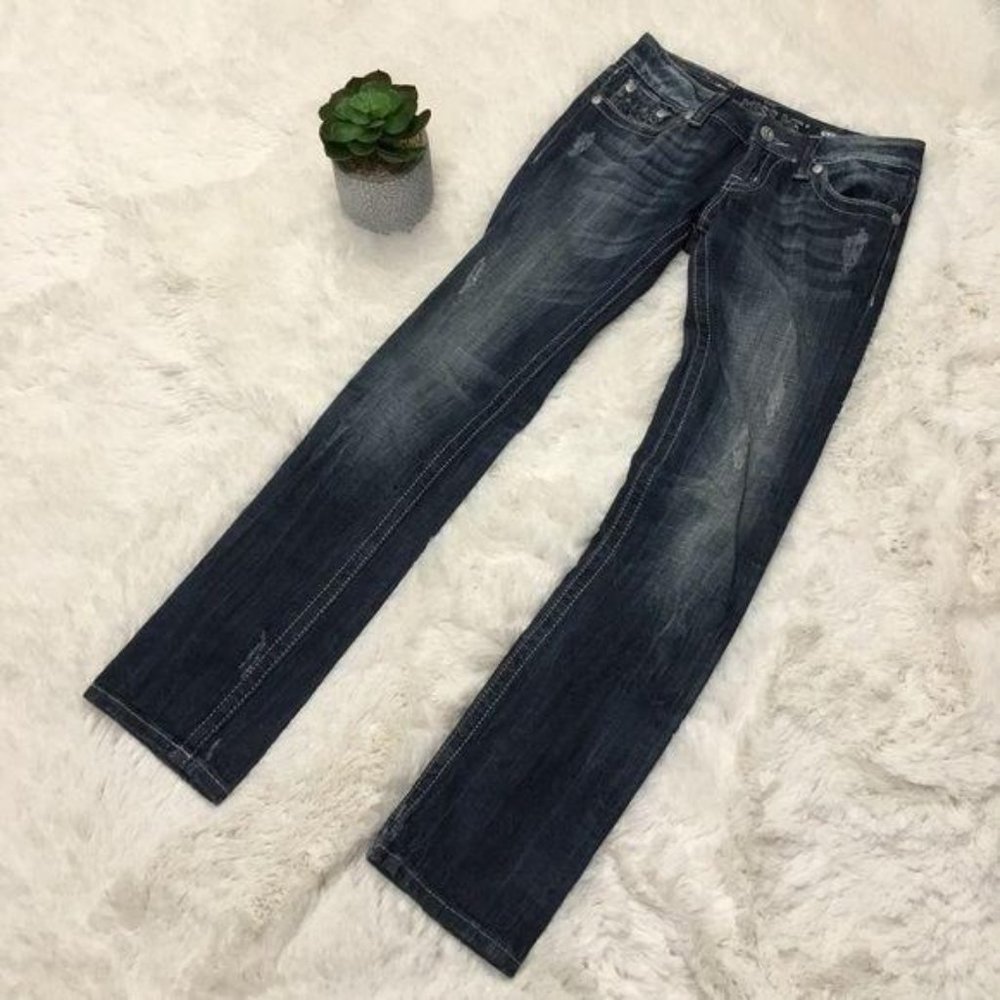 Miss Me Straight Leg Jeans Sz 26 2